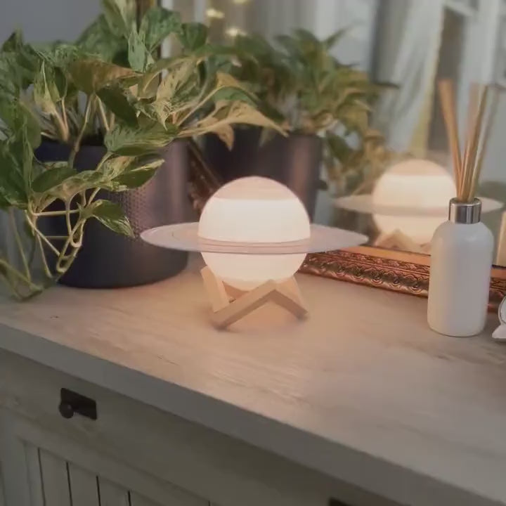 Color Changing Saturn Lamp