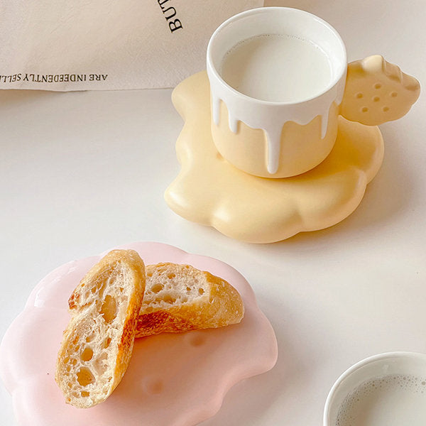 Biscuit Ceramic Cup And Saucer